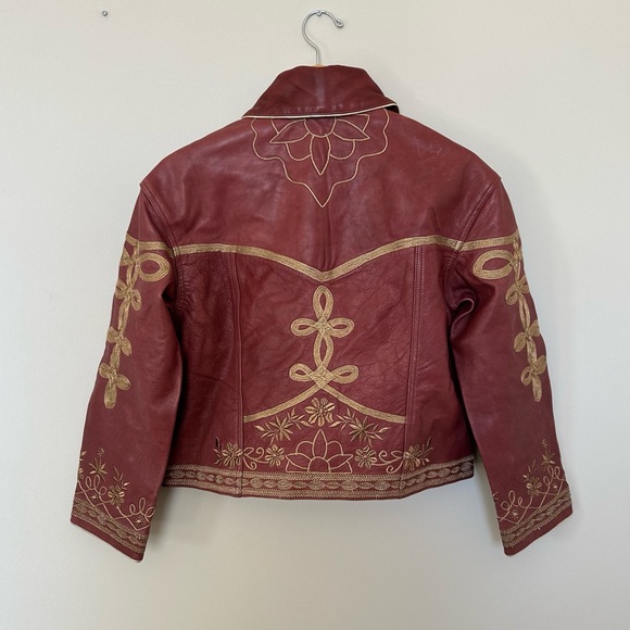 Free People We The Free Lana Leather Jacket in Brick Wall - Picture 11 of 16